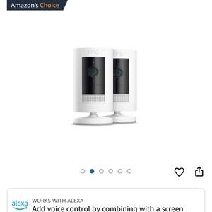 NWT Ring Stick-up Cam Battery, 4-Pack (ORIG $349.99)
Indoor/outdoor surveillance
